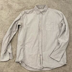 Mens Frank & Oak “The Jasper” Dress Shirt Oxford - light gray M,great condition